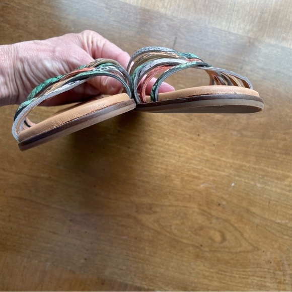 Madewell The Tracie Crisscross Slide Sandal in Snake Embossed Leather - Picture 5 of 10